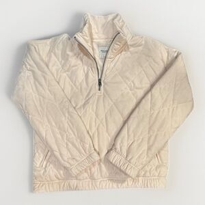 Cream Quilted Women's Top